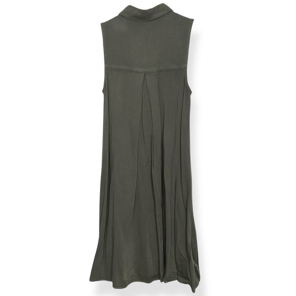 3/$20 Mossimo Supply Co womens army green sleeveless button front shirt dress XS - Picture 3 of 10